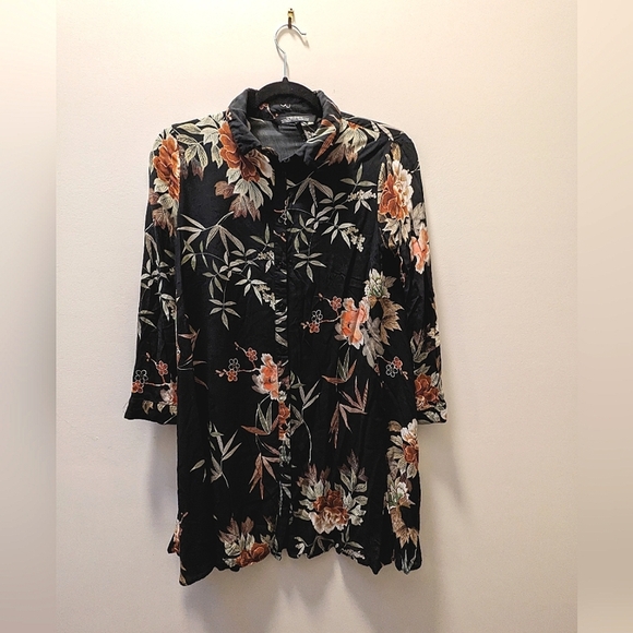 Zara Dress Premium Denim Collection Floral - Picture 2 of 6